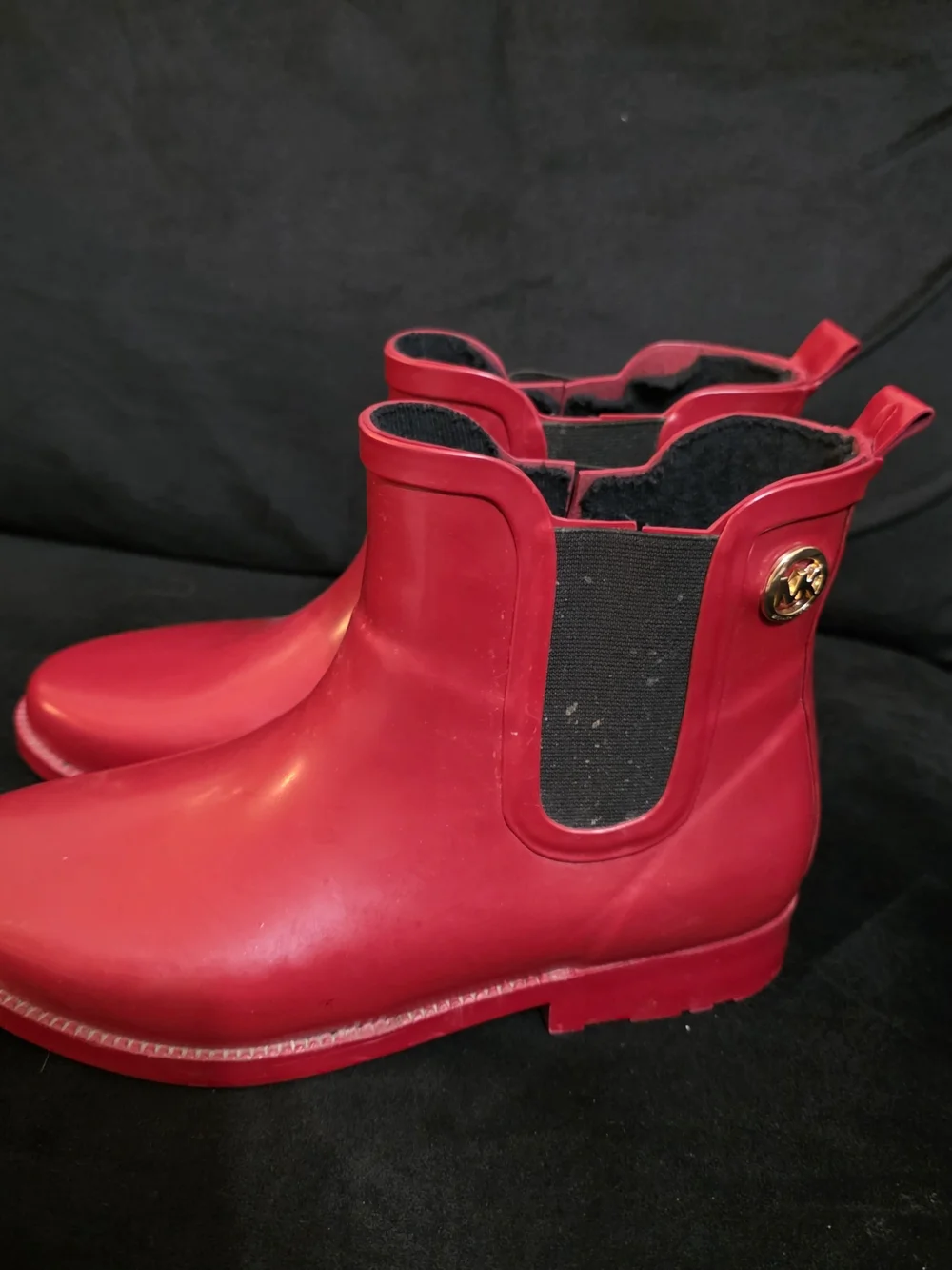 Michael Kors Red Chelsea Rain Boots